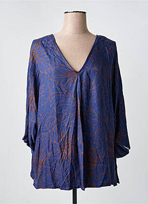 Tricou albastru POISSONS BLANCS femeie