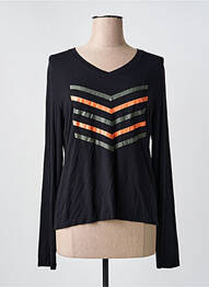 Tricou mâneci lungi mâneci lungi negru HBT femme