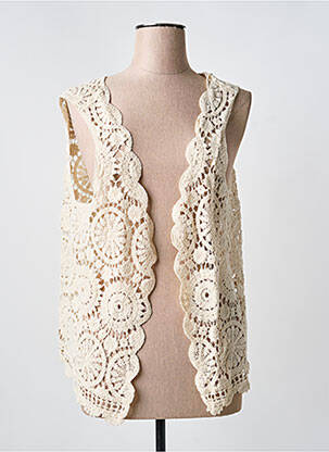 Vestă fără mâneci bej C'EST BEAU LA VIE femeie