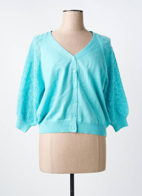 Vestă cu mâneci lungi mâneci 3/4 albastru JULIE GUERLANDE femme