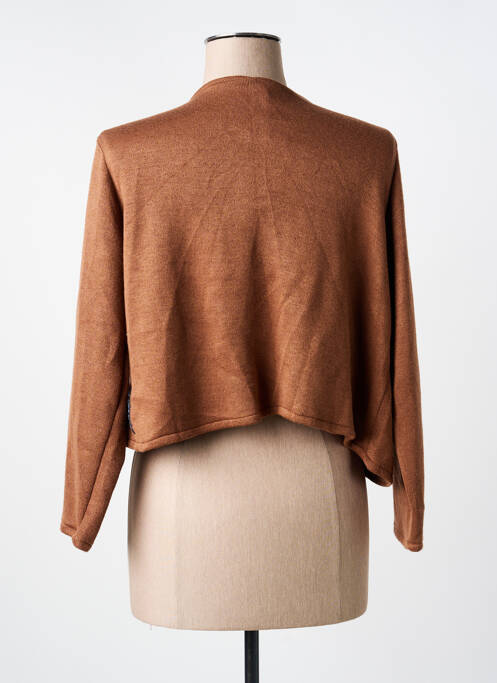 Vestă cu mâneci lungi maro POISSONS BLANCS femeie