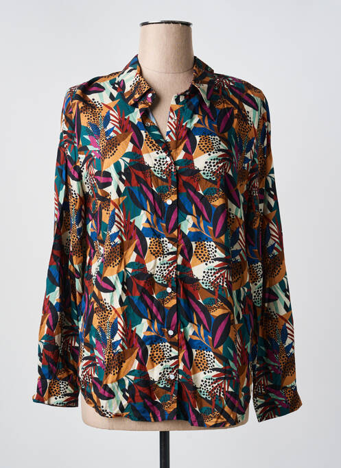 Cămașă imprimeu fantezie mâneci lungi maro LA FIANCÉE femme