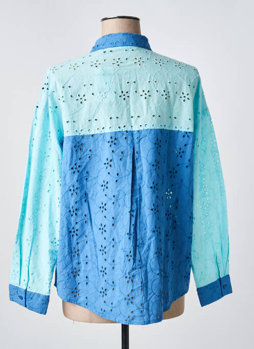 Cămașă croială dreaptă mâneci lungi albastru C'EST BEAU LA VIE femme