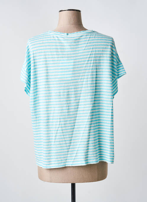 Tricou croială dreaptă mâneci scurte albastru MAT DE MISAINE femme