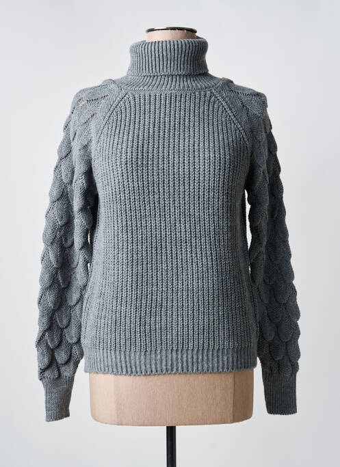 Pulover cu guler înalt gri MERI & ESCA femeie