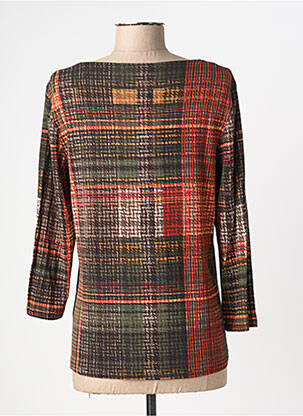 Tricou mâneci 3/4 mâneci 3/4 portocalie CHRISTINE LAURE femeie