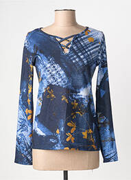 Tricou mâneci lungi mâneci lungi albastru DIANE LAURY femme