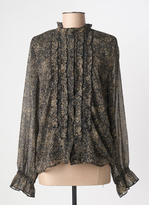 Cămașă imprimeu fantezie mâneci lungi negru B.YOUNG femme