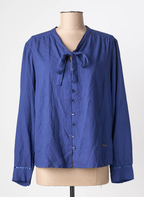 Cămașă croială dreaptă mâneci lungi albastru AGATHE & LOUISE femme