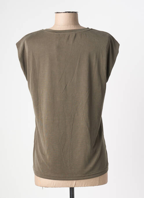 Top croială cambrată fără mâneci verde CULTURE femme