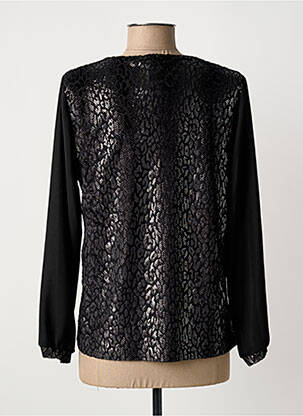 Top elasticitate mâneci lungi negru UNICA PLUS femeie