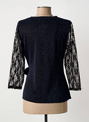 Top elasticitate mâneci 3/4 albastru CHRISTINE LAURE femme