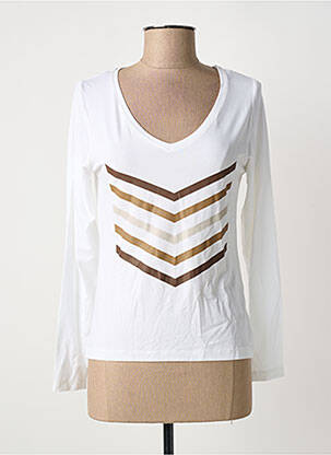 Tricou mâneci lungi mâneci lungi alb HBT femeie