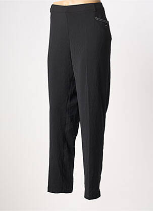 Pantalon slim talie elastică mărime normală negru CHRISTINE LAURE femeie