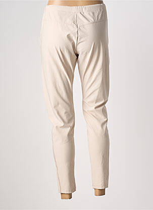 Pantalon slim talie elastică bej HBT femeie