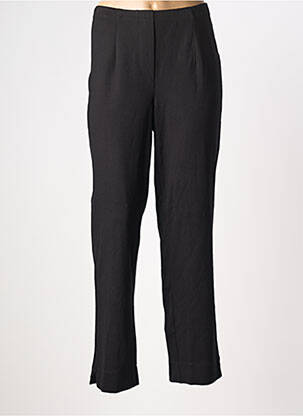 Pantalon drept talie elastică negru POISSONS BLANCS femeie