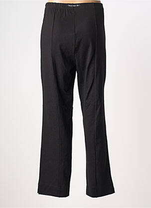 Pantalon drept talie elastică negru POISSONS BLANCS femeie