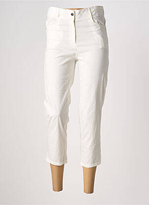 Pantalon trei sferturi alb POISSONS BLANCS femeie