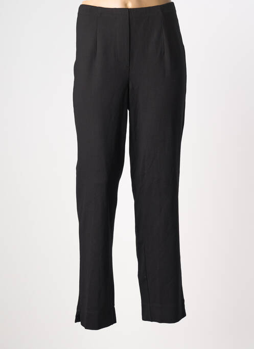 Pantalon drept talie elastică negru POISSONS BLANCS femme