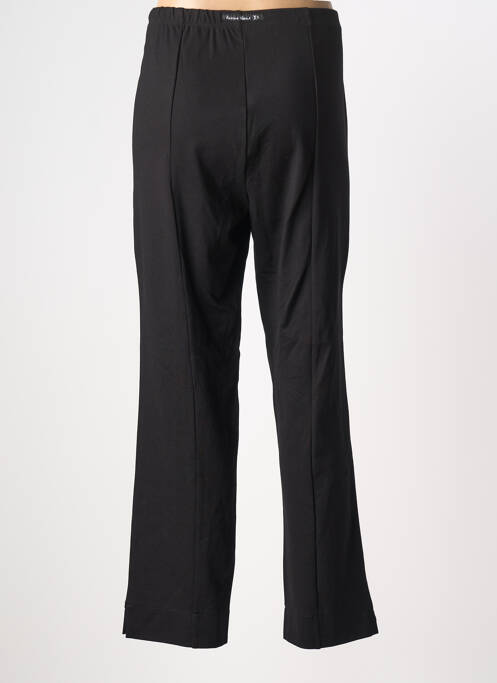 Pantalon drept talie elastică negru POISSONS BLANCS femme