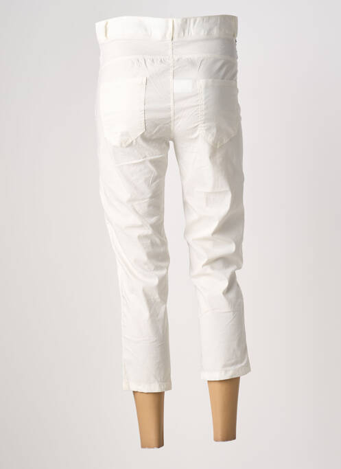 Pantalon trei sferturi buzunare alb POISSONS BLANCS femme