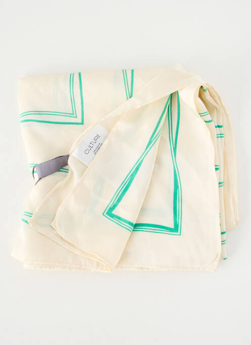 Eșarfă efect material satinat bej CULTURE femme