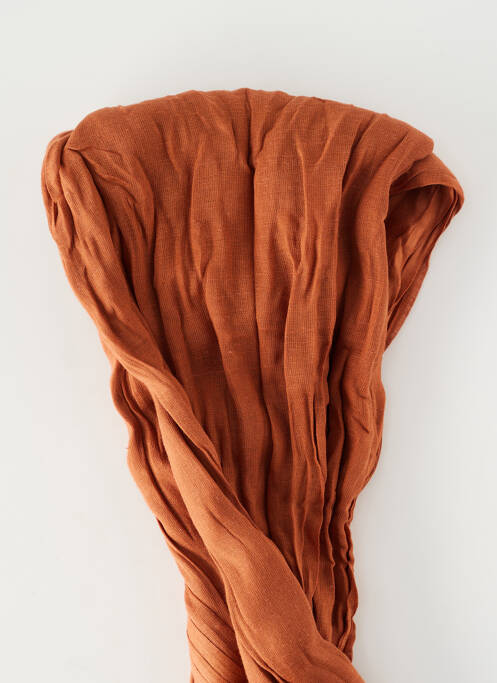 Eșarfă țesătură poplin maro COWO femme