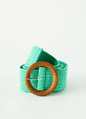 Curea efect material satinat verde C'EST BEAU LA VIE femeie
