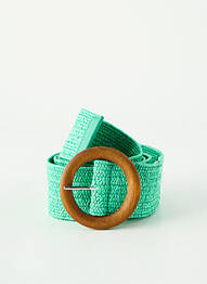 Curea efect material satinat verde C'EST BEAU LA VIE femme