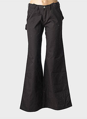 Pantalon evazat elasticitate talie joasă negru LA BRIGADA INTERNACIONAL femeie