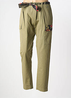 Pantalon cargo talie înaltă talie înaltă verde DIXIE femeie
