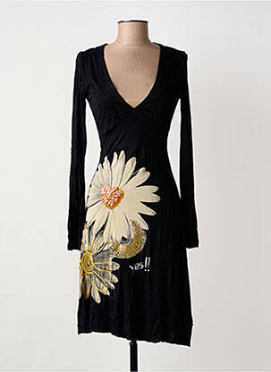 Rochie midi mâneci lungi mâneci lungi negru DESIGUAL femeie