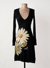Rochie midi mâneci lungi mâneci lungi negru DESIGUAL femeie