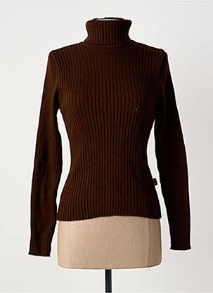 Pulover cu guler înalt maro CEDIXSEPT femeie