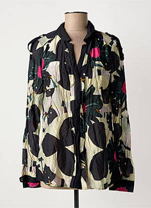 Cămașă imprimeu floral mâneci lungi negru DESIGUAL femeie