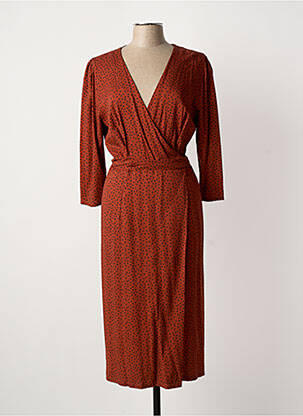 Rochie midi mâneci 3/4 mâneci 3/4 portocalie AATISE femeie