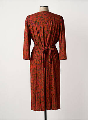 Rochie midi mâneci 3/4 mâneci 3/4 portocalie AATISE femeie