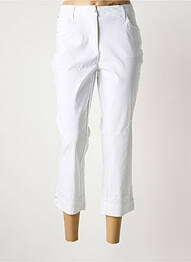 Pantalon trei sferturi alb JULIE GUERLANDE femme