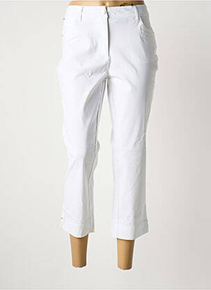 Pantalon trei sferturi alb JULIE GUERLANDE femeie