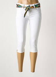 Pantalon trei sferturi alb TIMEZONE femme