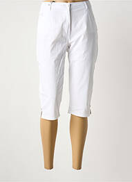Pantalon trei sferturi alb JULIE GUERLANDE femme
