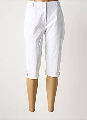 Pantalon trei sferturi alb JULIE GUERLANDE femeie