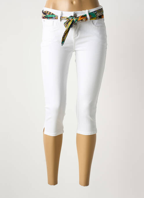 Pantalon trei sferturi alb TIMEZONE femeie