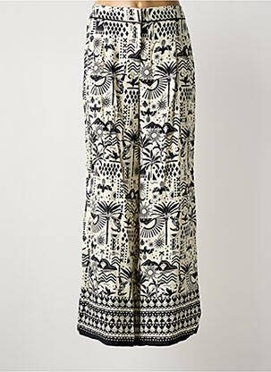 Pantalon larg alb JULIE GUERLANDE femeie