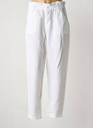 Pantalon drept alb HAPPY femeie