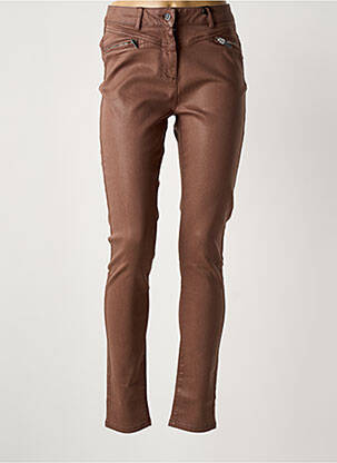 Pantalon slim maro JULIE GUERLANDE femeie