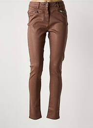 Pantalon slim maro JULIE GUERLANDE femeie