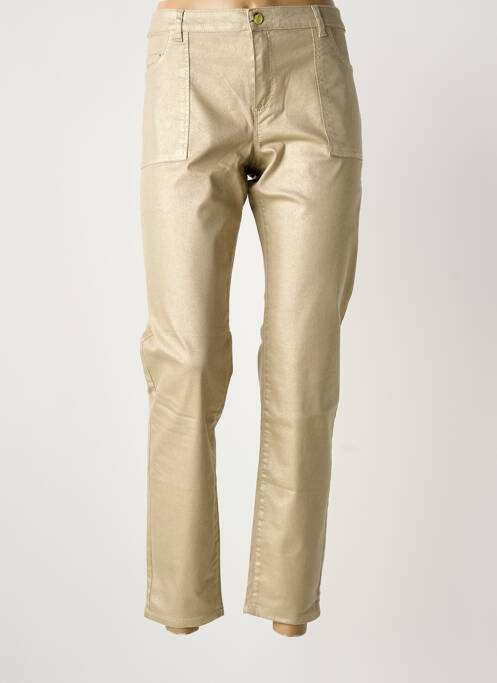 Pantalon slim auriu ONE STEP femeie