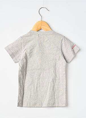Tricou serigrafie flockată mâneci scurte gri MA LOCOMOTION băiat