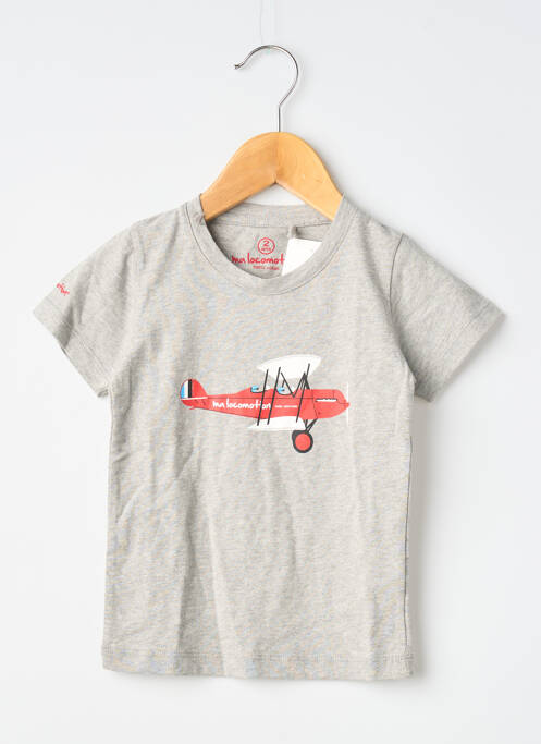 Tricou gri MA LOCOMOTION băiat